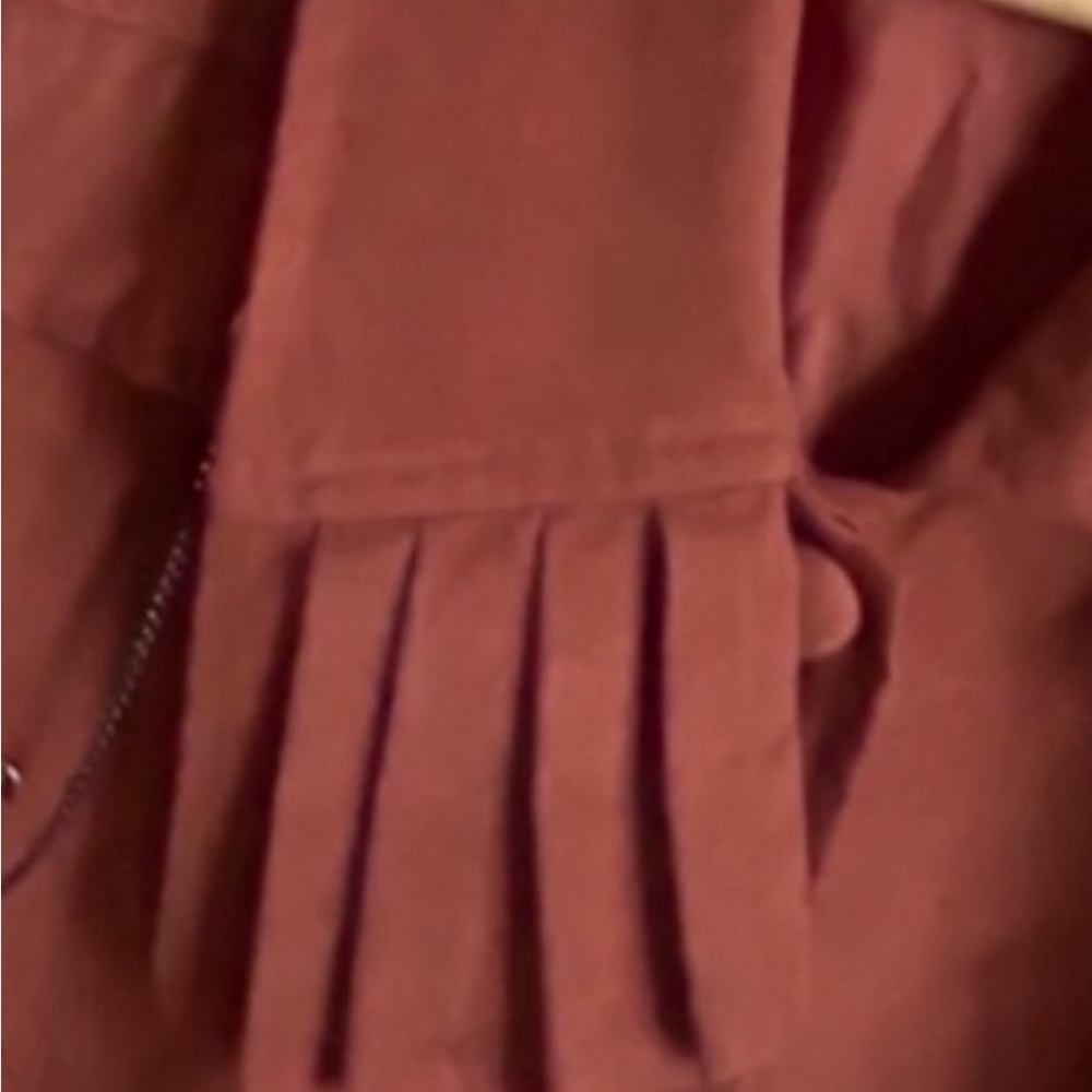 VINTAGE 80s Burnt Sienna Faux Suede Cropped Western Moto Jacket Size M - Picture 8 of 8